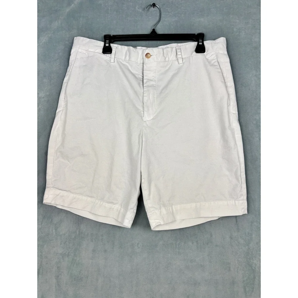 Polo Ralph Lauren Mens White Stretch Classic Fit Chino Shorts Size 36